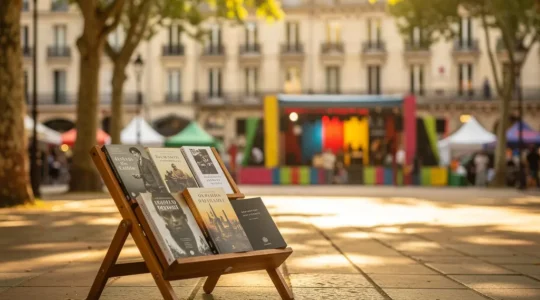 Calendrier culturel mêlant livres de la rentrée littéraire et scènes de festivals d'été
